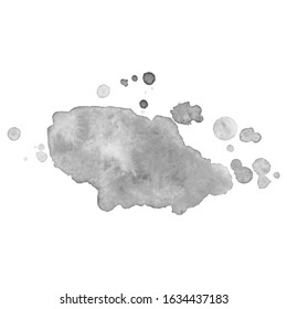 Grayscale abstract watercolor background for your design.