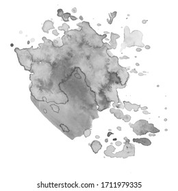 Graustufen-Abstrakte Aquarellfarben-Splash. Hintergrund für Ihr Design.