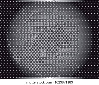 Grayscale background with bubbles. Abstract geometric pattern. Vector clip art.
