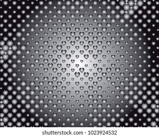 Grayscale background with bubbles. Abstract geometric pattern. Vector clip art.