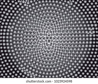 Grayscale background with bubbles. Abstract geometric pattern. Vector clip art.