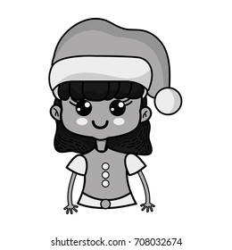 grayscale beauty girl celebrating merry christmas