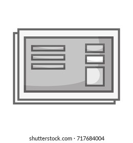grayscale business document with company information design