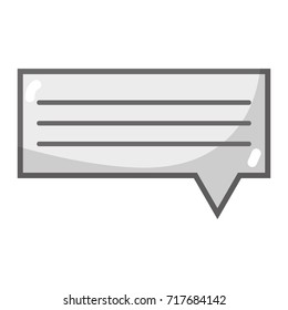 grayscale chat bubble graphic text message