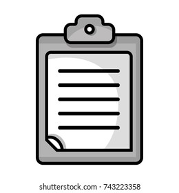 grayscale check list business document in the clipboard design