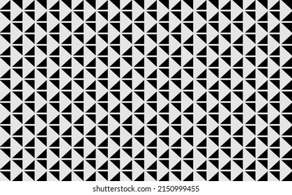 Grayscale checkered silhouette of rhombus vector pattern. Suitable for wallpaper, prints, cover, backdrop, and design template.