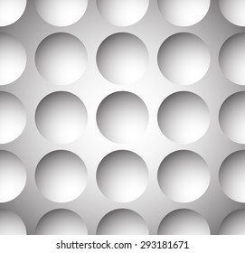 Grayscale circle pattern with seamlessly repeatable geometry. Editable.