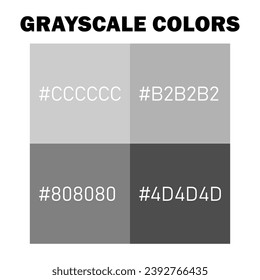 Colores de escala de grises en blanco y negro. Paleta monocroma.