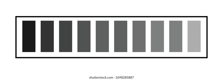 Tons de cinza em preto e branco. Paleta monocromática. Ilustração vetorial EPS 10 .