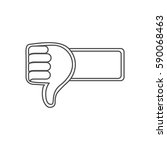 grayscale contour with 3d arm with hand with signal disappointed vector illustration