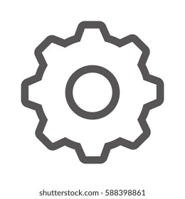 grayscale contour with gear wheel
