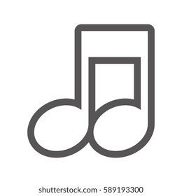 grayscale contour with musical note close up