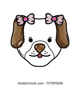 grayscale cute dog female pet animal