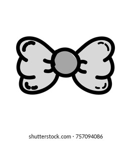 grayscale cute ribbon bow decoration design