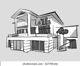 Art Dream House Drawing Easy With Color - bmp-urban