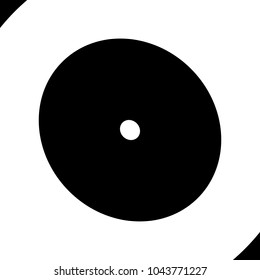 Grayscale element of random, chaotic circles, ovals