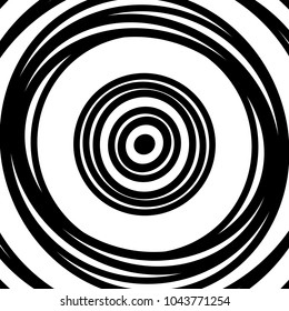 Grayscale element of random, chaotic circles, ovals