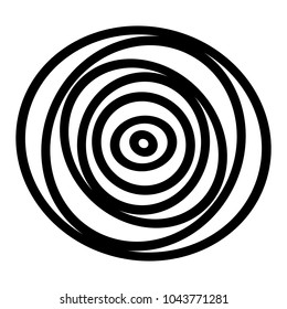 Grayscale element of random, chaotic circles, ovals