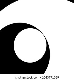 Grayscale element of random, chaotic circles, ovals
