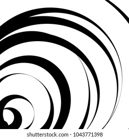 Grayscale element of random, chaotic circles, ovals