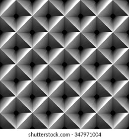 Grayscale geometric pattern with outline of squares.