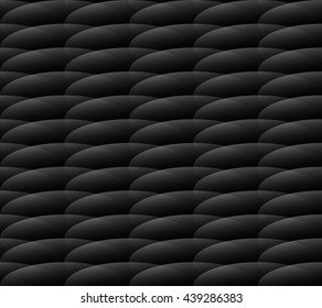 Grayscale geometric pattern with overlapping ellipses, ovals. Seamlessly repeatable monochrome background.