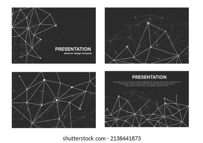 Grayscale global presentation design. Minimal abstract cover for slides and brochures.