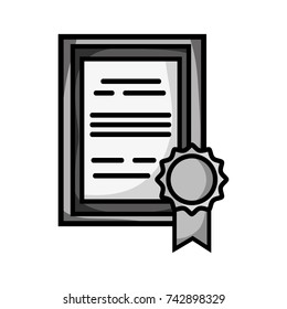 grayscale graduation diploma certificate with wood frame design