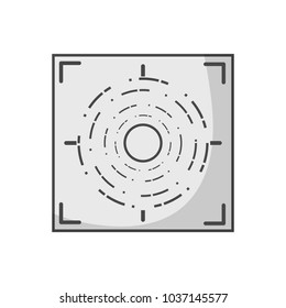 grayscale gun sight circle with shooting focus