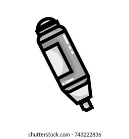 grayscale highlighter pen design to important document information