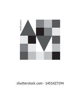 Grayscale house logo design template. House isolated on white background. Universal vector icon.