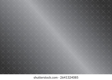 A grayscale image featuring a subtle diagonal gradient across a repeating crosshatch pattern. The texture evokes a metallic or industrial feel.