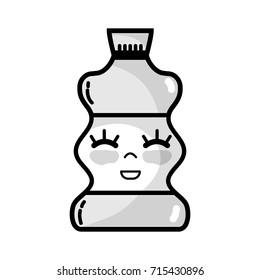 grayscale kawaii cute funny beverage bottle
