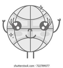 grayscale kawaii cute happy global connect