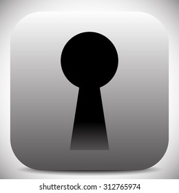 Grayscale keyhole icon