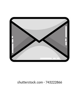 grayscale letter card message closed with document information