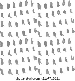 Fondo monocromo de escala de grises.Lápiz gráfico o marcadores grises simples formas. Patrón uniforme geométrico abstracto. Repetición de cuadrícula minimalista de pequeños elementos garabatos. 