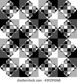 Grayscale, monochrome mosaic texture, seamlessly repeatable pattern.