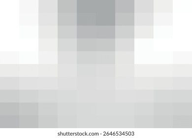 A grayscale mosaic pattern featuring varying shades of gray and white squares