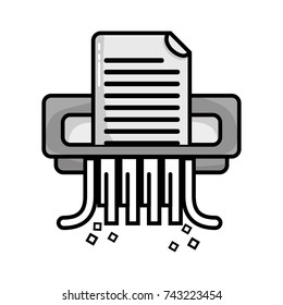 grayscale office paper shredder machine design