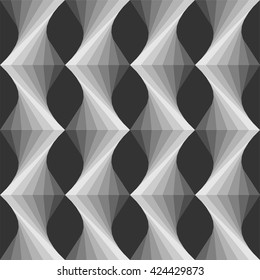 Grayscale pattern, abstract geometric seamless pattern