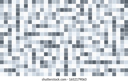 Grayscale pixel background. Abstract digital vector illustration.