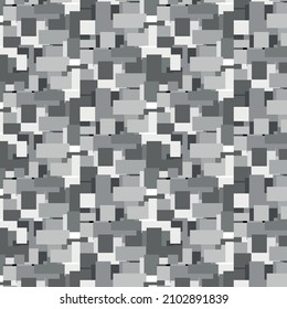 Grayscale Pixels Noise Mosaic Seamless Pattern Illustration Vector Stock Abstract
