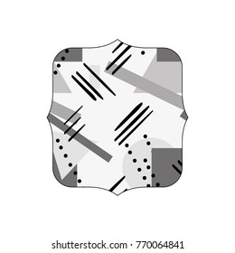 grayscale quadrate with figures geometric style background