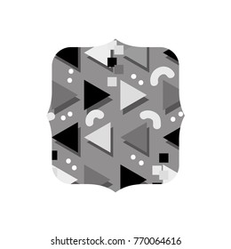 grayscale quadrate with style memphis graphic background