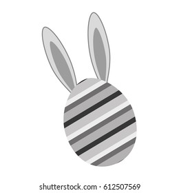 grayscale rabbit easter insite nice decorated egg