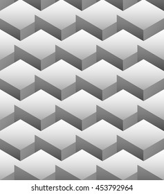 Grayscale repeatable pattern made of isometric cubes