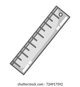 grayscale ruler design to school tool education