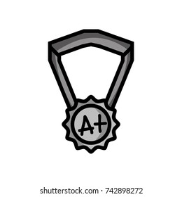 grayscale school medal symbol to intelligent student