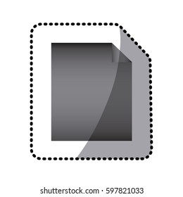 grayscale sheet paper icon, vector illustraction design